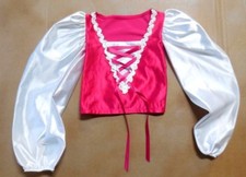 New w/defect Germanic Lace up Top Long Sleeve Small Child Fuchsia