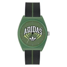 Adidas Unisex Watch Project Two Plastic Green Black AOST25036