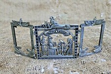 Antique Photo Frame Three In One Silver Plated Egyptian Engraved Pharaonic Frame