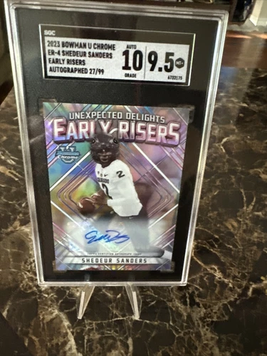 2023 Bowman University Chrome - Unexpected Delights Early Risers Autographs #ER-4 Shedeur Sanders /99 (AU, RC)