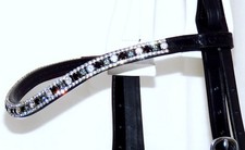 FSS SCINTILLANT CLAIR/JET NOIR/GRIS CRISTAL 3x rangées 6 mm/3 mm Bling U courbe sourcil
