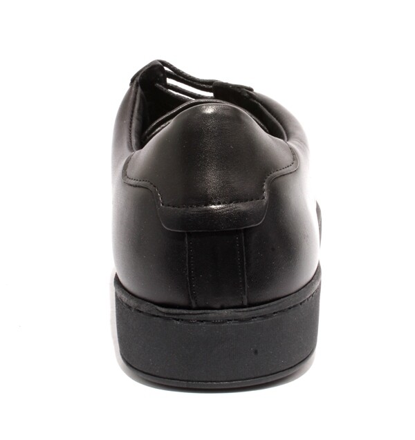 Roberto Serpentini 1934 Black Leather Lace-Up Sneakers Shoes 