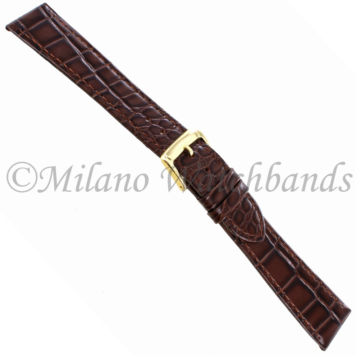 ORIGINS バンドペイント玉68グラム 20mm Speidel Brown Lightly Padded Stitched Alligator Grain