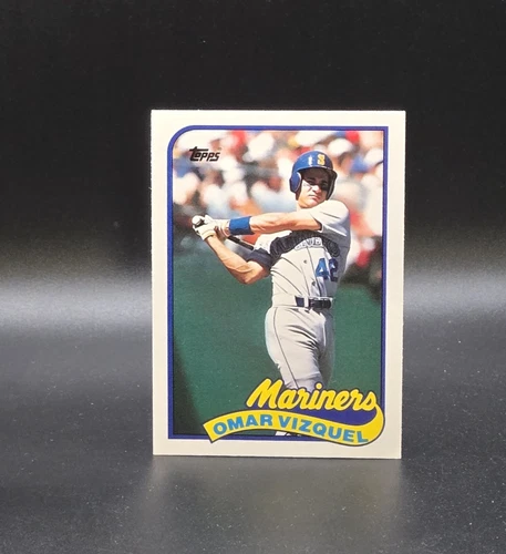 1989 Topps Traded OMAR VIZQUEL Rookie Card 122T Seattle Mariners