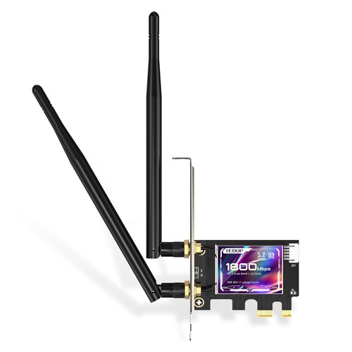 WiFi 6 BT 5.2 Desktop PCIe Network Adapter Dual Band Wireless 1800Mbps RTL8852 - Afbeelding 7 van 7