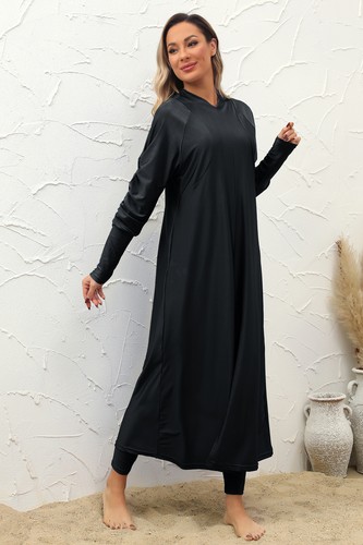 Muslim Women Burkini Modest Bathing Swimwear Long Tops Pants Hijab Set Beachwear - Picture 6 of 11