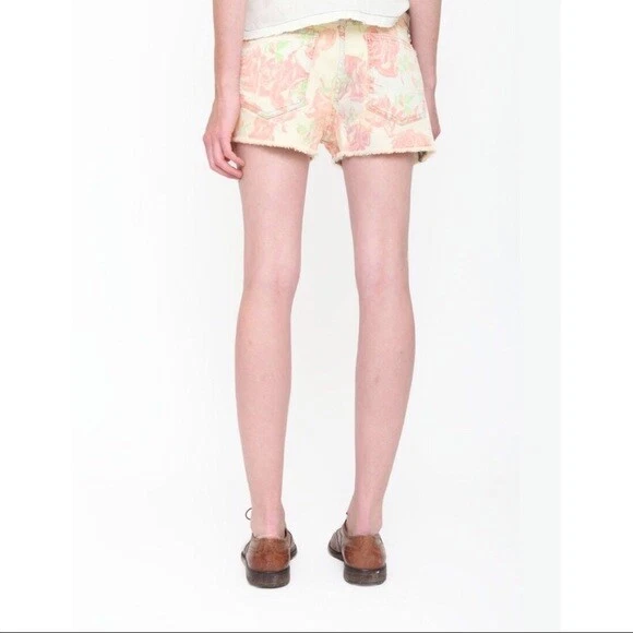 Current Elliott бойфренд расслабленный отрез джинсовой ткани красный розовый шорты - размер 24 - Изображение 4 из 4