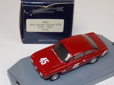 PROGETTO K Alfa Romeo ジュリア＆サービスカー1/43 1/43 Progetto K Automodelli Alfa Romeo Giulia GTA Spa 1967 Spa #45