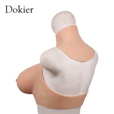 Dokier Silicone Crossdresser Breast Forms Fake Boobs Breastplate Backless Style