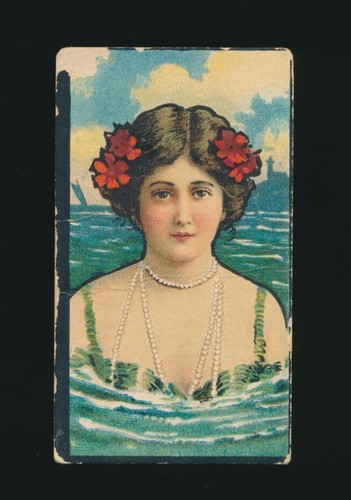 1900 T440-16 British-American Tobacco Co. WATER GIRLS -Woman w/ flowers in hair - Picture 1 of 2