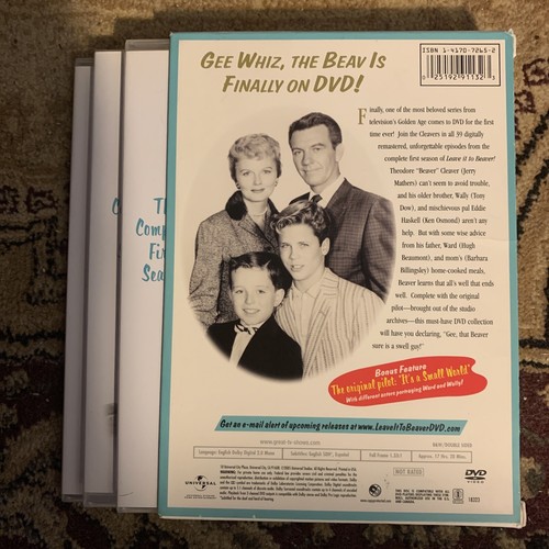 Leave it to Beaver Complete First Season 1 Original 3-Disc DVD Set Nice!! - Picture 2 of 3