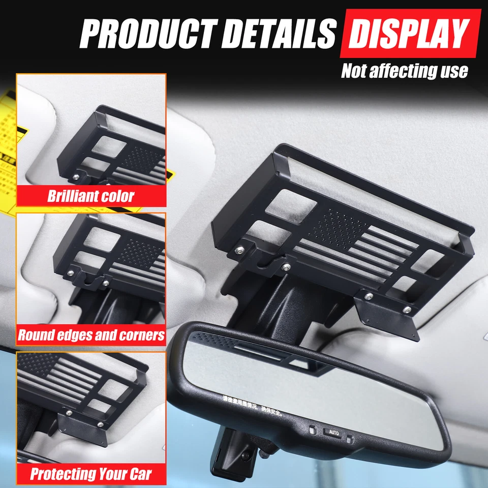 美国国旗内部后视镜存储盒适用于丰田 FJ Cruiser 07-21 美国 — 第 2/4 张图片