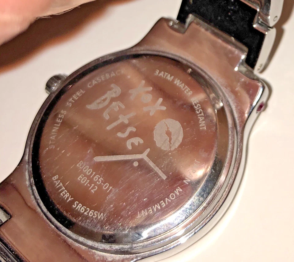 Betsey Johnson Crystal Sugar Skull Silver Watch Day of the Dead FREE SHIPPING! - Image 3 of 4