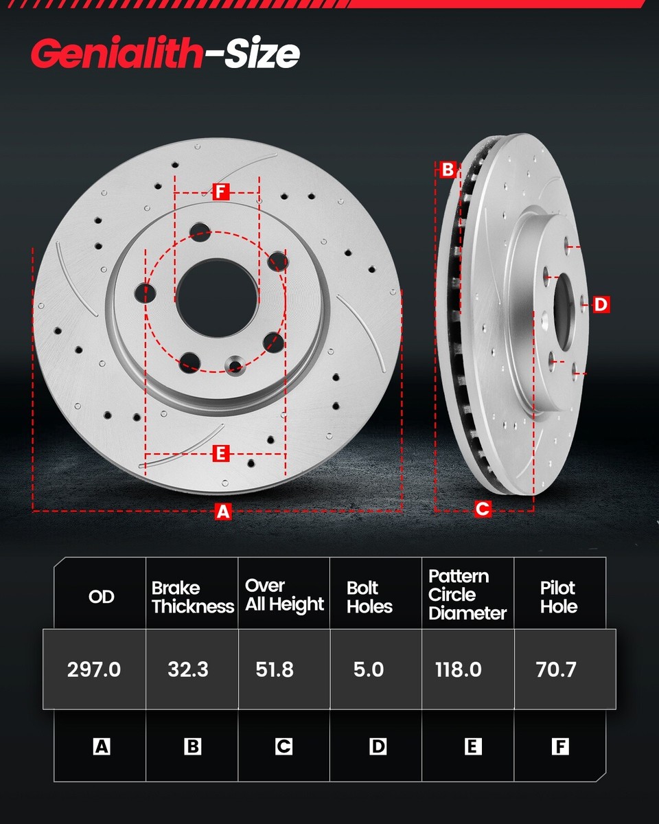 Complete Front Brake Kit – Ceramic Pads & 12.6" Vented Rotors For 2007-2014 Ford Edge & Lincoln MKX