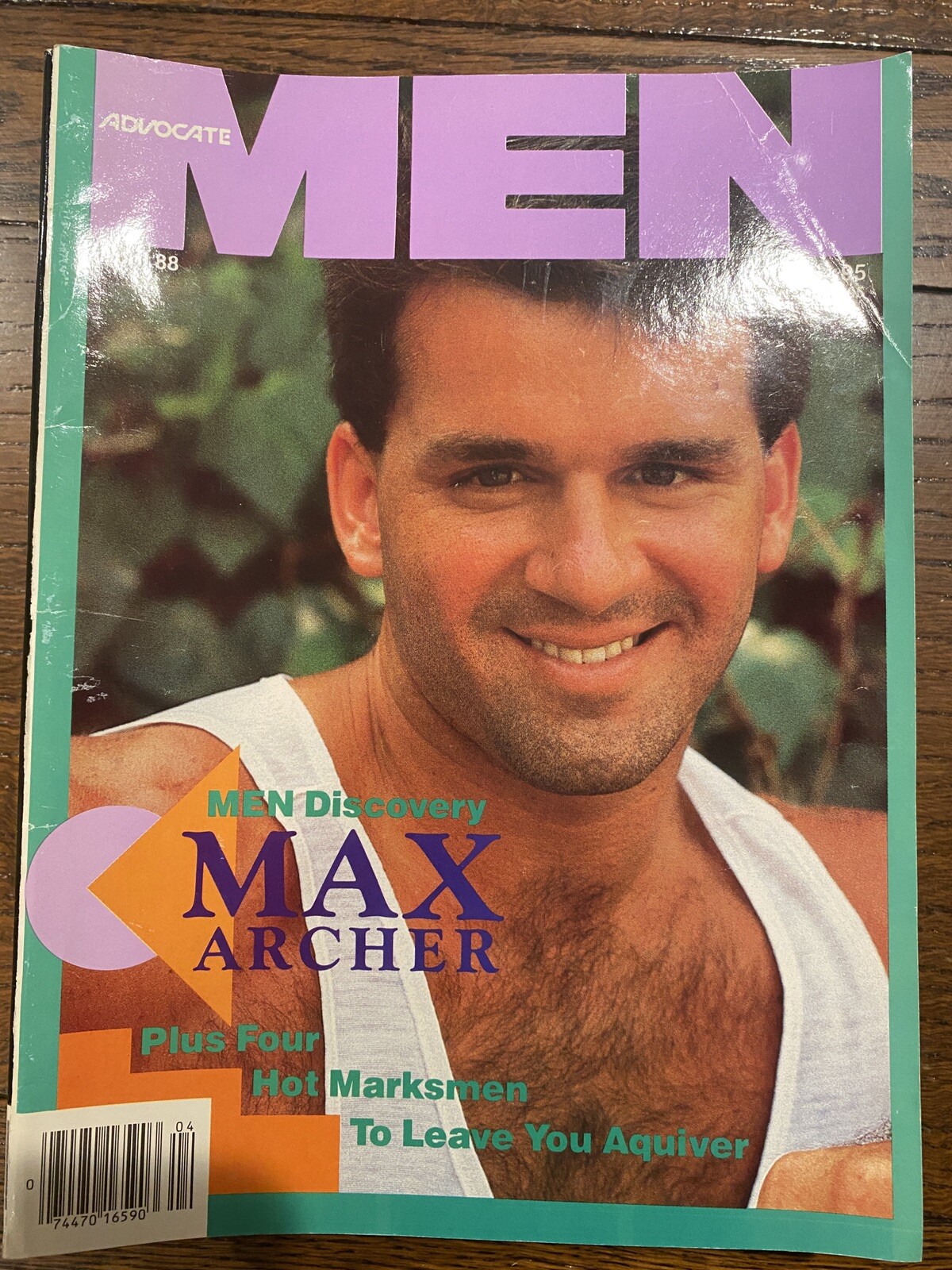 Advocate Men April 1988 Gay Magazine, Hunk Muscular Male Models, Collector's