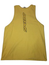 Speedo Vtg Mens Yellow Tank Top XL 2000 Sportswear Swimwear Apparel