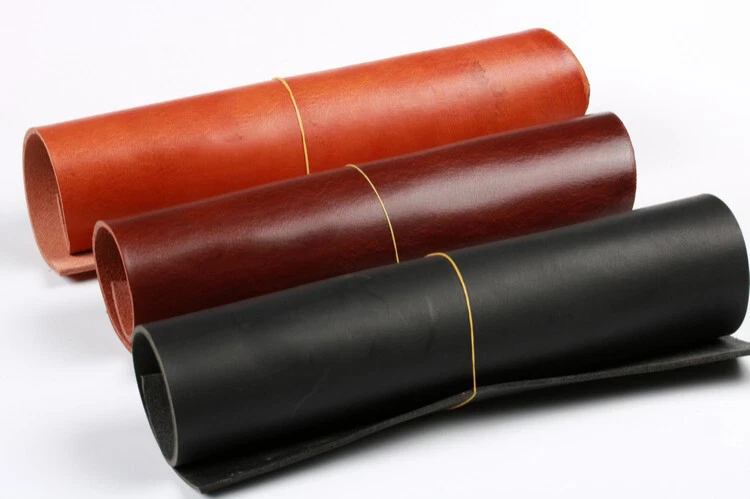 Material de funda/cinturón artesanal de cuero de vaca curtido vegetal de 3-4 mm de espesor Foto 2 de 4