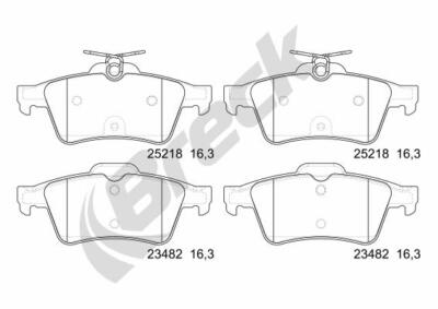 BRECK 25218 00 702 00 Bremsbelagsatz, Scheibenbremse für PEUGEOT