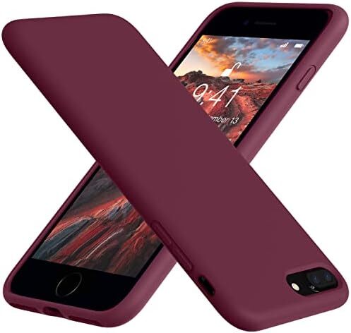 for iPhone 8 Plus Case, iPhone 7 Plus Case, Soft Silicone Gel Rubber Bumper Case