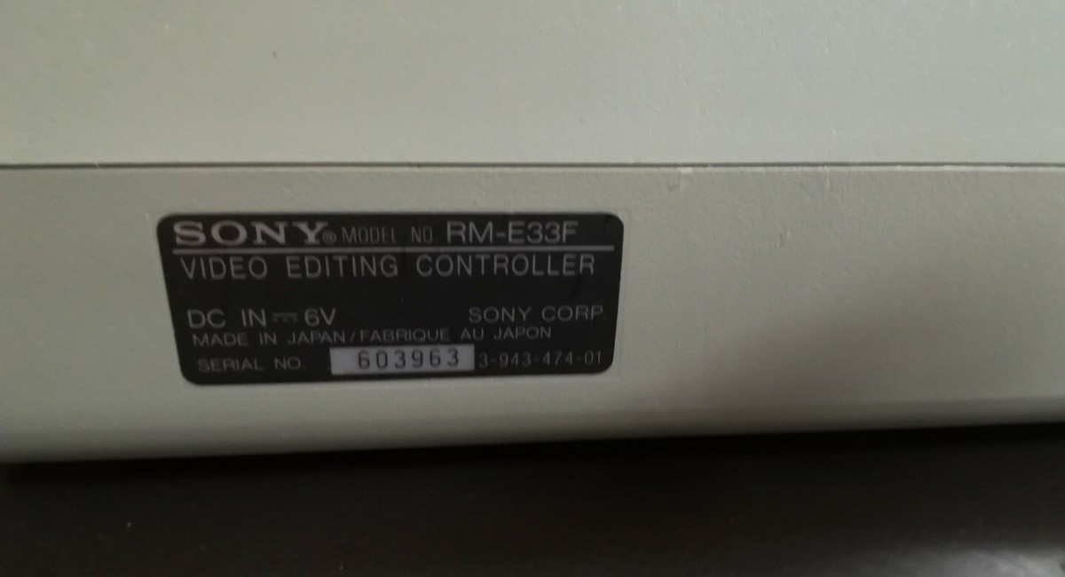 Sony Family Studio - RM-E33F Video Editing Controller PAL | eBay
