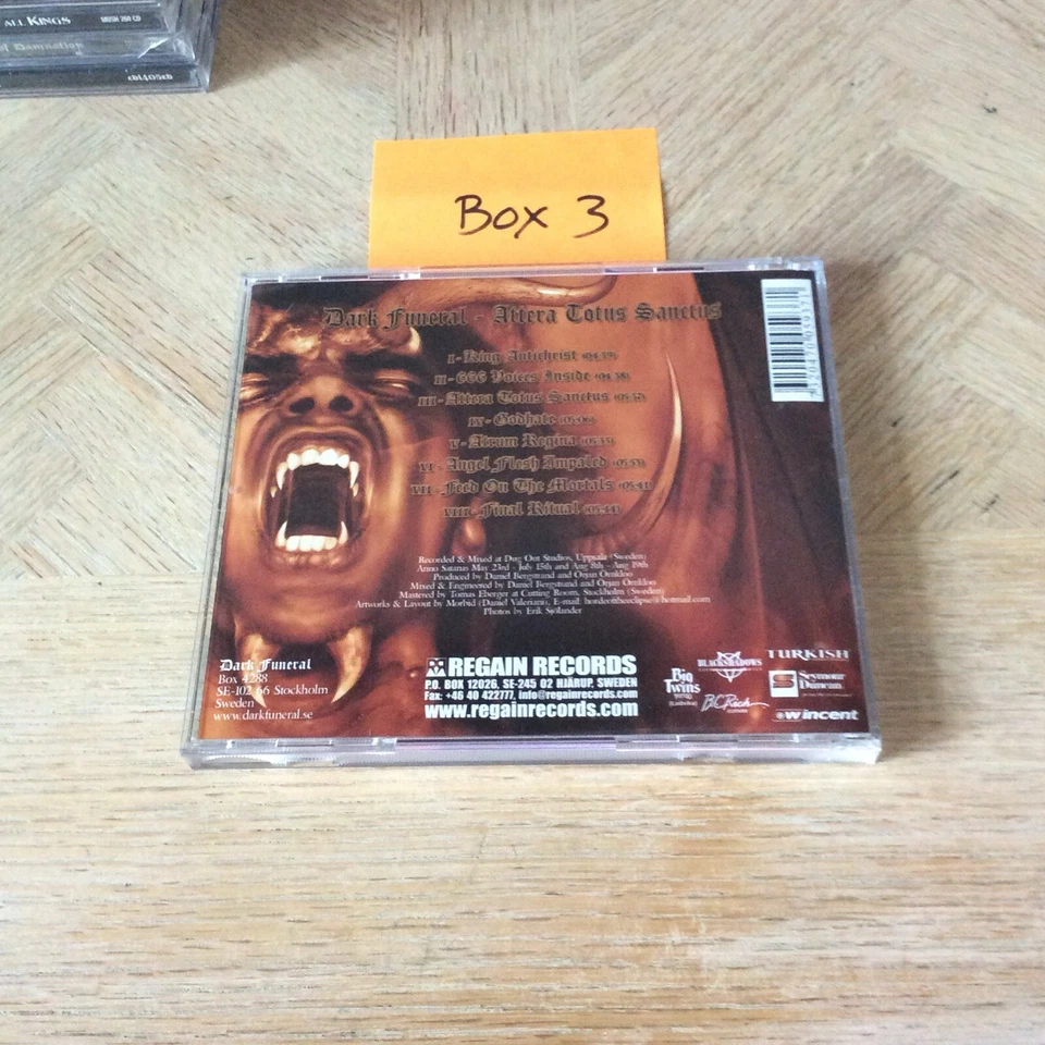DARK FUNERAL Attera Totus Sanctus CD REGAIN RECORDS - Image 2 of 2