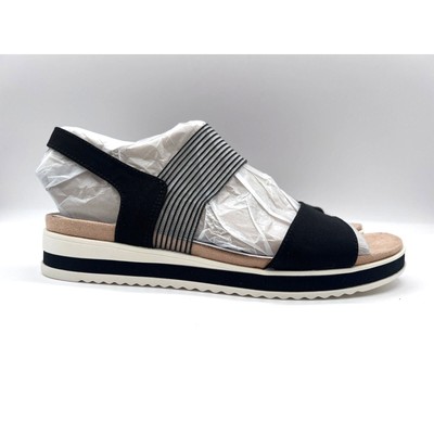 LIFESTRIDE ZING STRAPPY SLINGBACK CASUAL SANDALS BLACK WOMENS 9M NEW