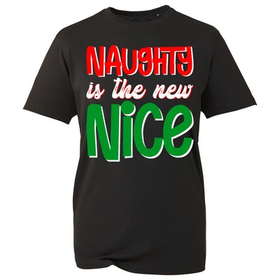 Naughty Is the New Nice T-Shirt, Christmas Funny Ugly Xmas Day Gift Unisex Tee