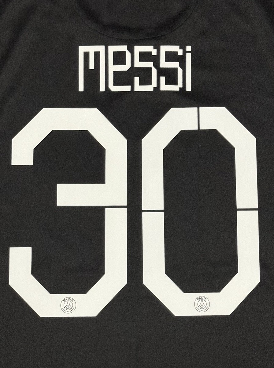 メッシのネーム、背番号入・PSG・L（USサイズ） ・新品未使用 2021/22 PSG Third UCL Jersey #30 Messi XL Nike Champions