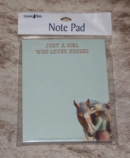 LEANIN TREE "Just a Girl Who Loves Horses"~Cowgirls~Note Pad 60 sheets~#63185
