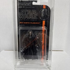 STAR WARS BLACK SERIES  ORANGE STRIPE   18 DARTH PLAGUEIS FIGURE IN ACRYLIC CASE