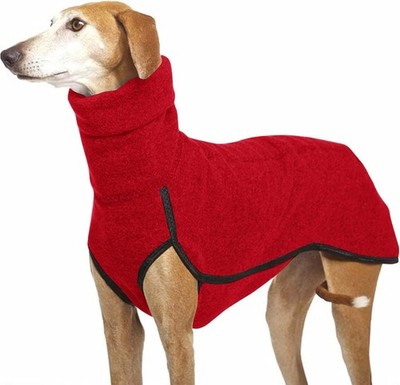 Esobo Fleece Dog Apparel Winter Warm Dog Coat Doggie Turtleneck Cozy Jacket L