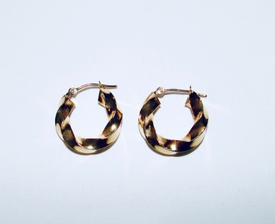 18K GELBGOLD GEDREHTE CREOLEN 1,35G