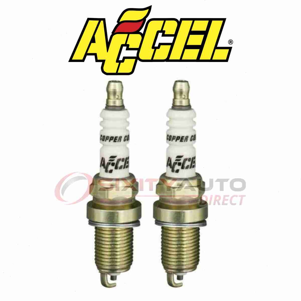 2 pc ACCEL Spark Plug for 1970-1974 Dodge Charger 6.6L 7.2L V8 - Ignition vx