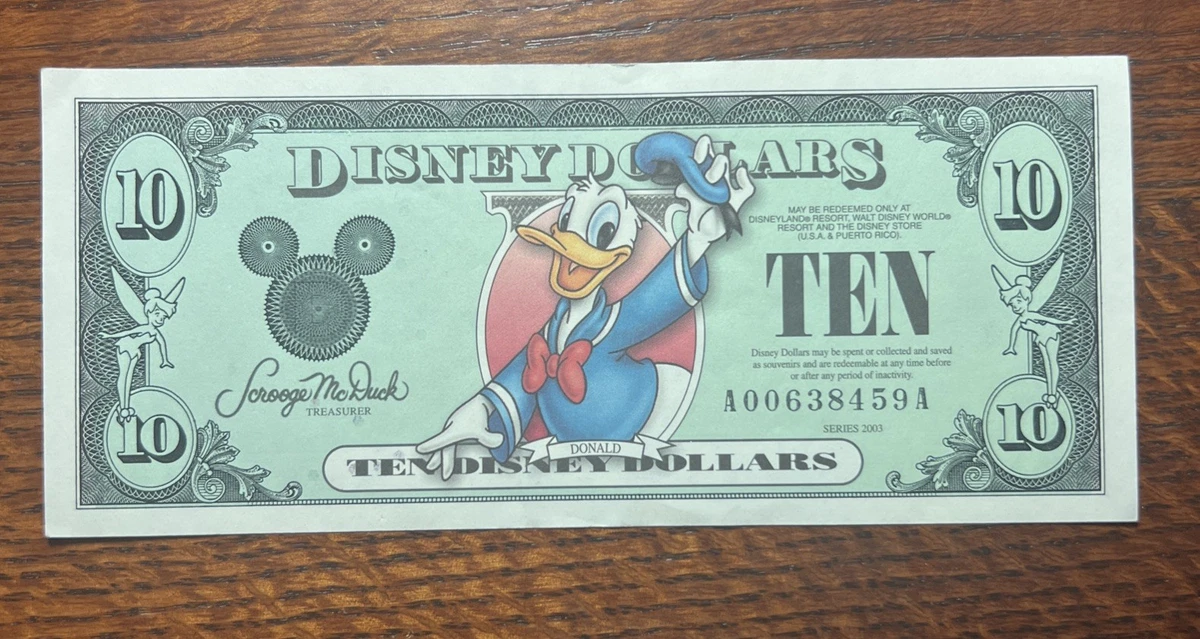 Donald Duck Disney Dollars (1968-Now) for sale | eBay