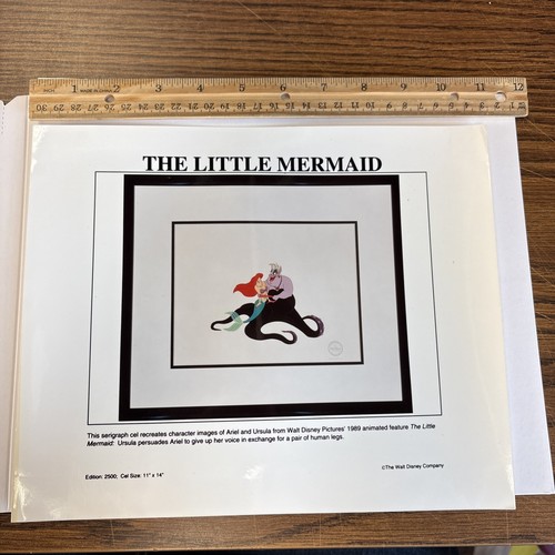 The Walt Disney Company Little Mermaid Advertising For Limited Ed Serigraph Cel