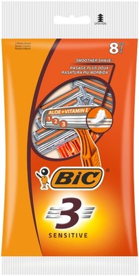 8 BIC Einwegrasierer 3 Sensitive, für Männer, 8er Pack