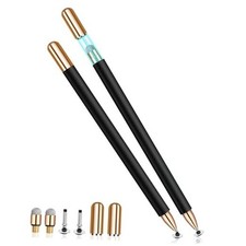Stylus Pen for Touch Screen, High Sensitivity 2-in-1 Fiber Disc Black Black