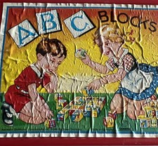 Vintage Hermann Eichhorn ABC Blocks Puzzles Made In Germany