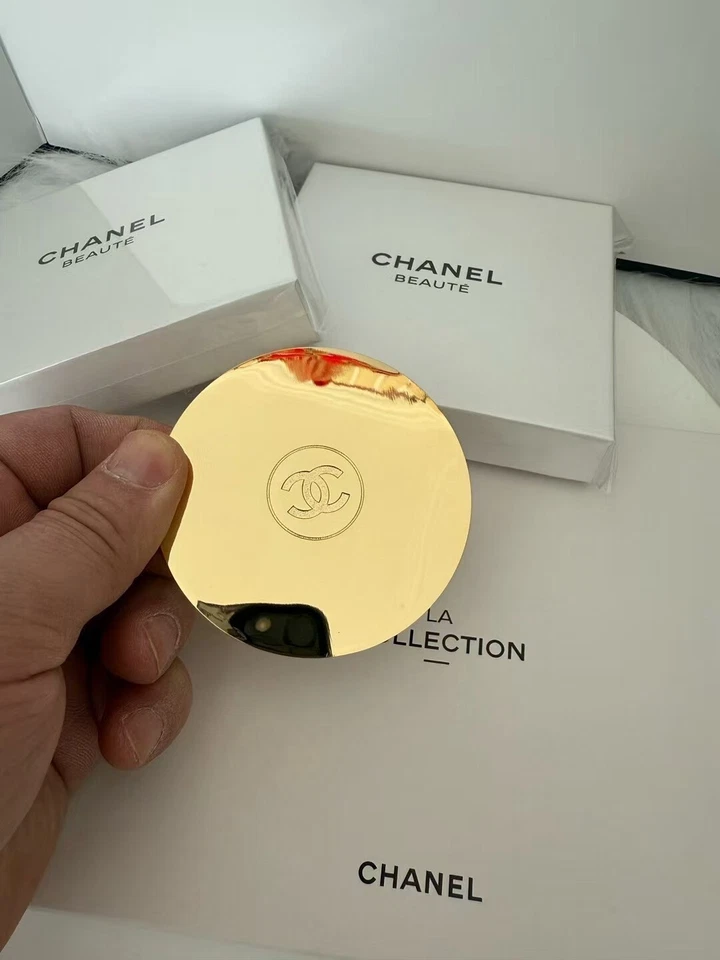 2025 Golden Beaute runder klappbarer Reisespiegel VIP Geschenk NEU!