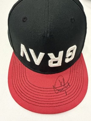 Flat Fitty Gravity XLV-I-XVI Cap Hat Black Red Mens Adjustable Embroidered