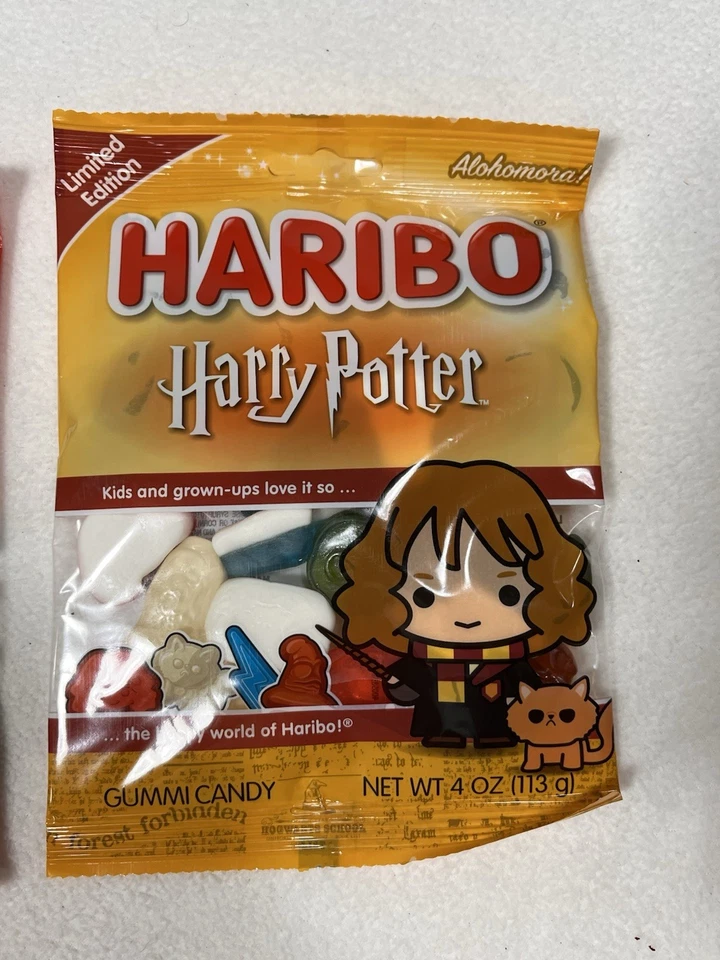 Juego de 3 caramelos de oso de goma Haribo Harry Potter edición limitada Ron Hermione Harry Foto 2 de 4
