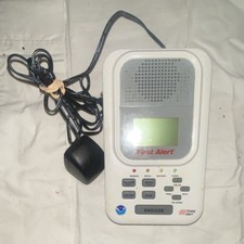 First Alert WX-150 Emergency Alert Radio White Alarm Volume Control with Adapter