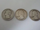 Lot of 3  -  1932  &   1934   &  1935  George Washington Quarters   .90% Silver