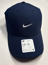 Nike Dri-Fit Club Cap Structured Swoosh Hat Navy Unisex Sz Lg/XL FV5563-410 26