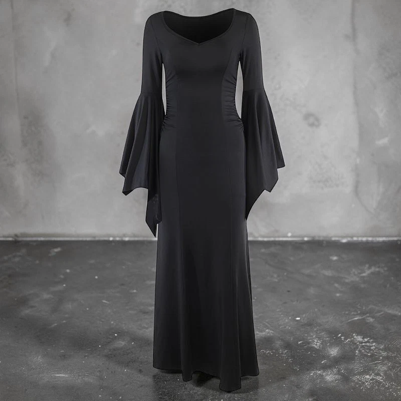 chinese dress ladies Morticia Addams Costume – The Horror Dome