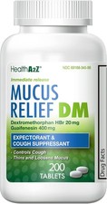 Mucus Relief DM Tablets Dextromethorphan HBr 20mg Guaifenesin 400mg Cough