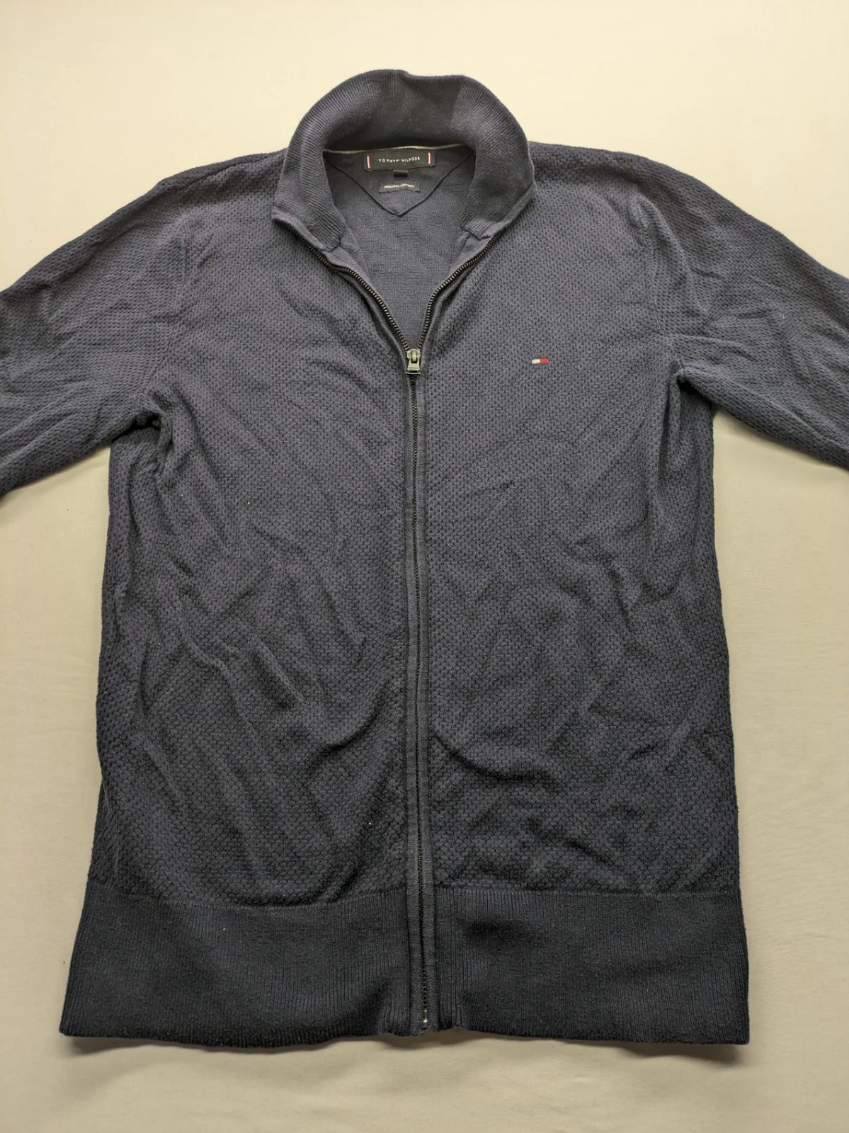 Tommy Hilfiger Herren Strickjacke Pullover Full Zip Gr S Dunkelblau Baumw 2531 image 7