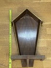 Large Wood Shrine Immaculate Heart of Mary Devotional Wall Altar Shelf Vintage — photo 1