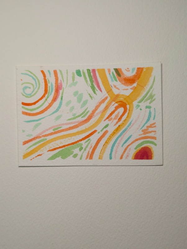 ACEO Original Drawing - #22 "8/9" by Kodie Pohl, Watercolor, Mini art