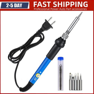 Soldering Iron Electric Gun Adjustable Temperature 60W Welding Solder Wire US